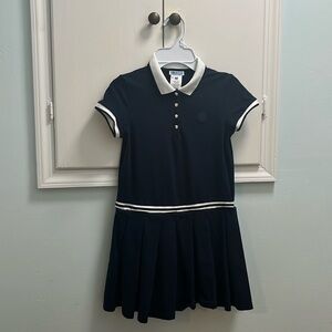 Jacadi navy blue and white trimming dress. Size 10a but more size 7/8.